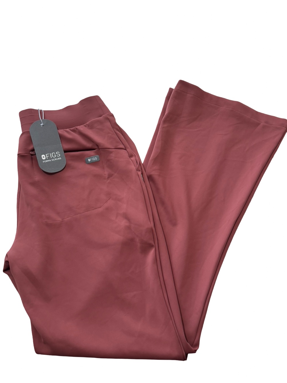 FIGS Evanston Formx High Waisted Skinny Flare Scrub Pants Rosewood M NWT RARE
